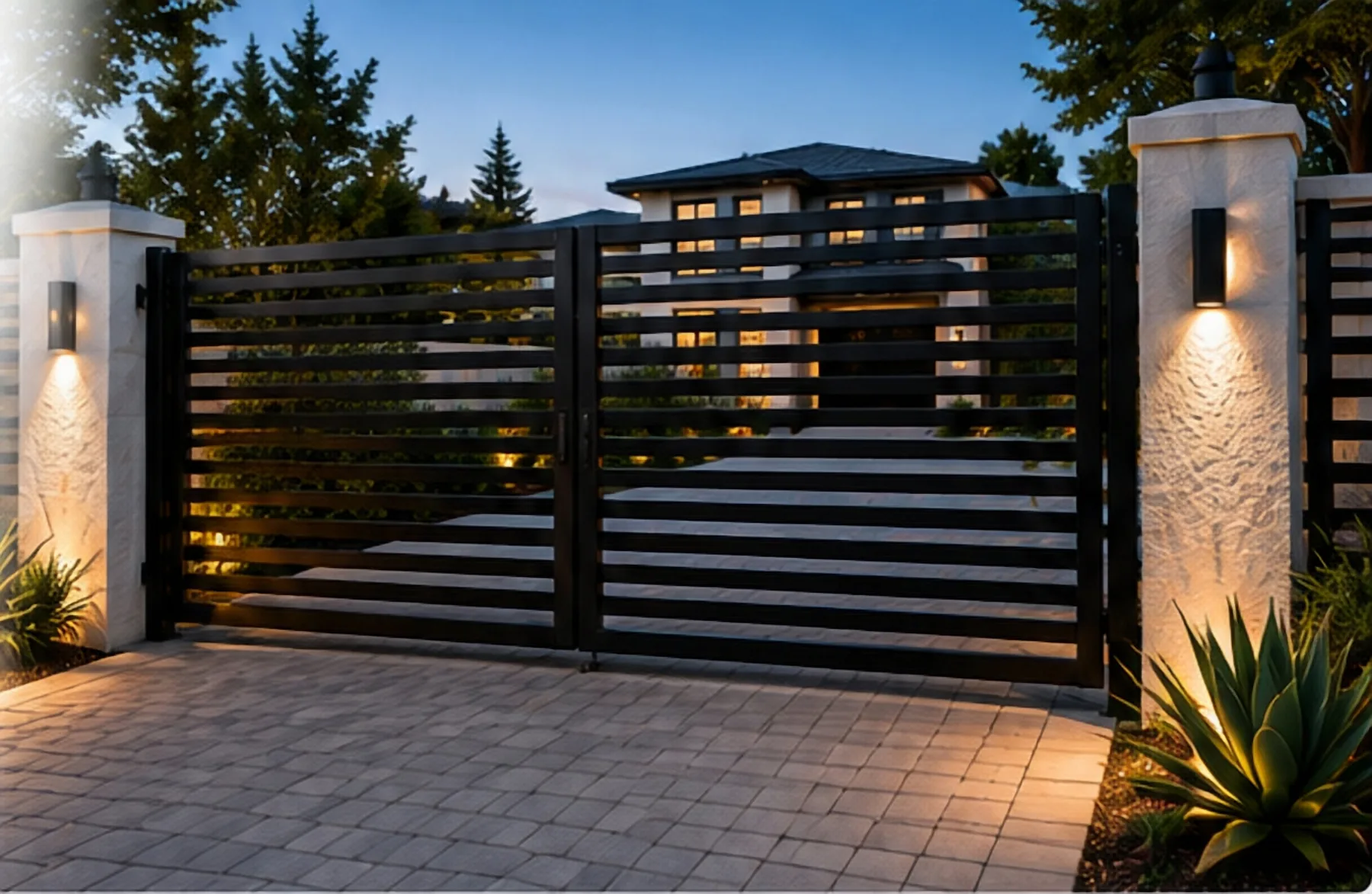 Driveway gate installed by Payless Fence Repair in Los Angeles