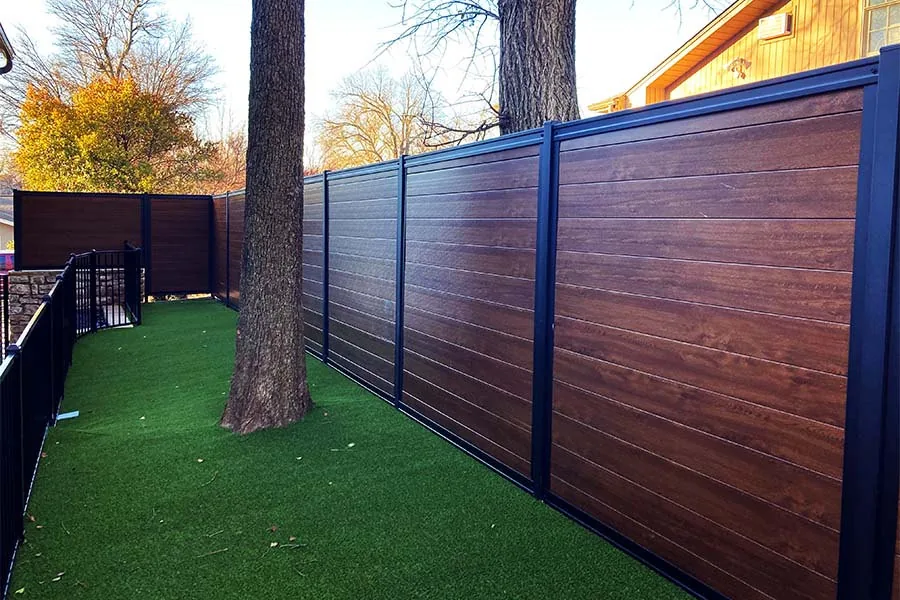 PVC fence on a sloped Los Angeles lot
