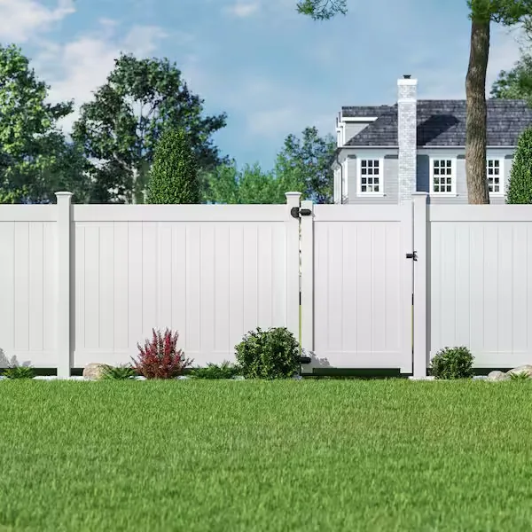 Vinyl ranch rail fence on a wide frontage