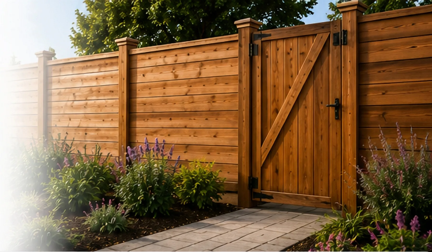 Wood fence installed by Payless Fence Repair in Los Angeles